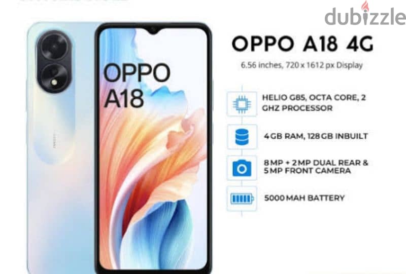 Oppo a18 128g جديد بكرتونه 3