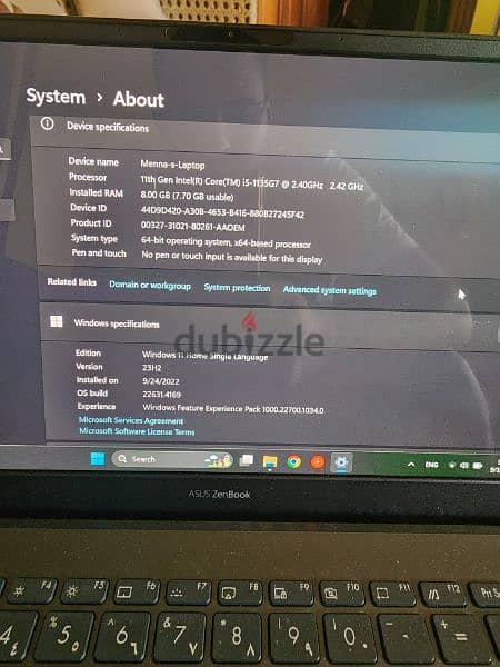 Asus Zenbook 13 core i5 11th gen 2