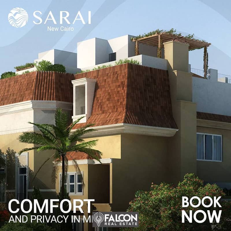 Lowest price villa for sale ((ready for viewing)) 3 floors, prime location on Suez Road in Sarai New Cairo 9