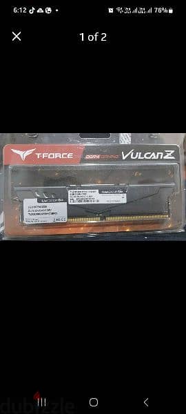 Ram DDR4 GAMING VULCANZ  8g. b 3200 Team T-Force 0