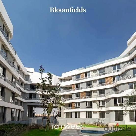 شقة للبيع قسط على 10 سنين فى المستقبل سيتي  بكمبوند bloom fields mostakbal city 8