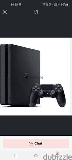 ps 4 slim 750gb +2 joystick + offline 8games available ,