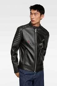 Zara leather jacket size (large) fits medium 1