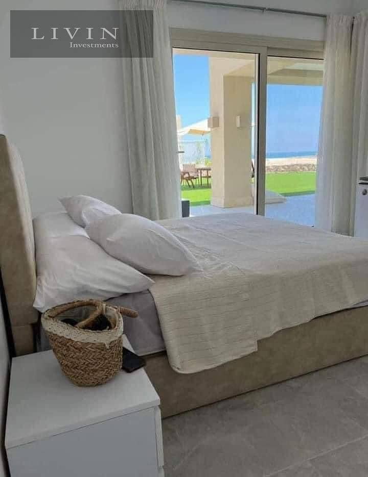 chalet for sale 2BR fully finished  first row from lagoon, in installments, in the Plage Village of Mountain View in Sidi Abdel Rahman, North coast 1