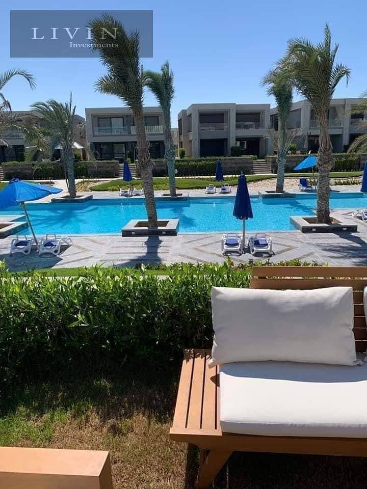 ground+garden water features view , la vista ras elhikma ,North Coast , chalet fo sale with 2,7 million with installments, fully finished SUPER LUX 0