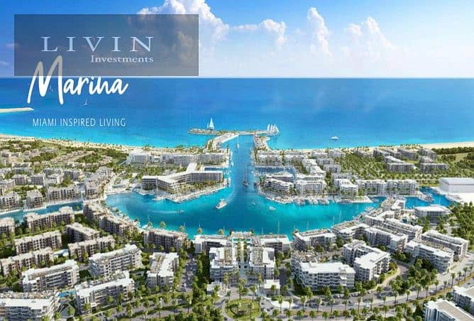 Best price for a 4-bedroom townhouse, 215 m², G+3, marina view, in Marina 8, from the Saudi Egyptian Company SED 1