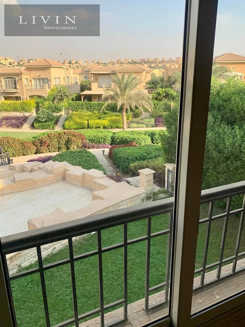 Two-bedroom apartment for sale in Telal East Extension in the Fifth Settlement in front of AUC, open view of the landscape, Telal East Compound 1