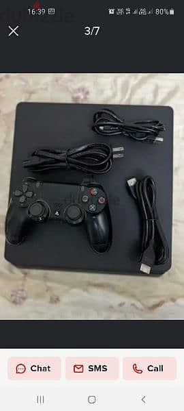 ps 4 slim 1tera +1joystick + offline 8games available , 2