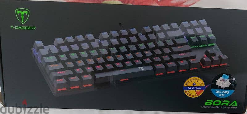 T-DAGGER TGK313 Bora Keyboard - Rainbow  (Brown Switch), USB 0