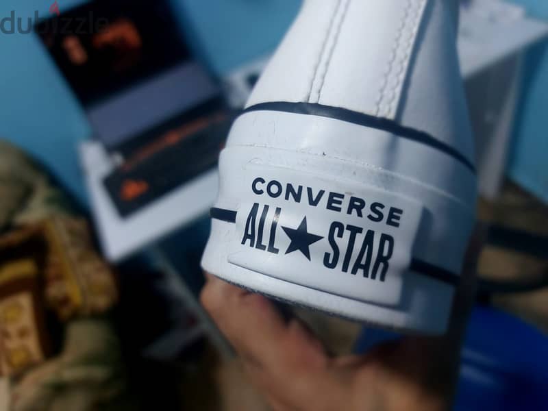 كونفرس جلد بلاتفورم مقاس ابيض 42 Converse All Star Platform Leather L 3