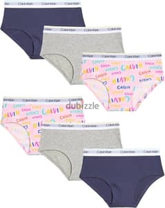 Calvin Klein Underwear 6 Pack - Girls Age 7/8 - Stretch Cotton Briefs 0