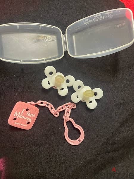 2 chicco pacifier with box & chain 1