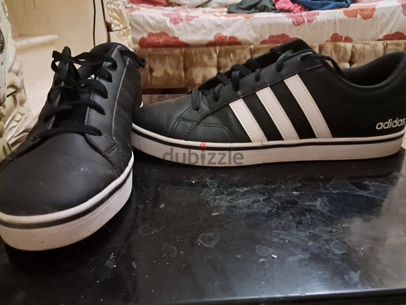 black leather Adidas Original shoes size45 5