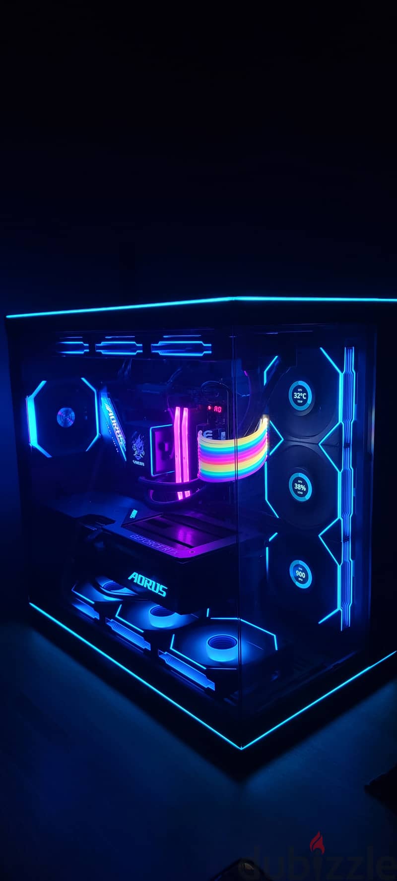 High End PC (RTX 4070TIS + i9 14900k) Lian Li Evo RGB Case 10 fans! 4