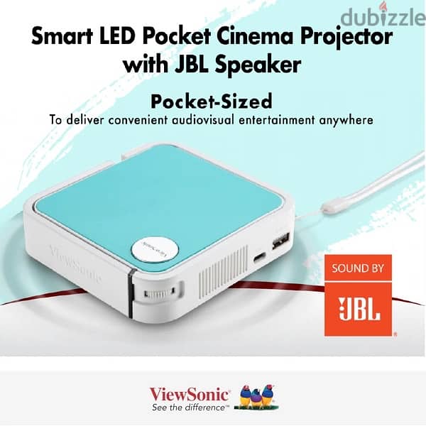 ViewSonic M1 mini Plus Smart LED Pocket Cinema Projector 2