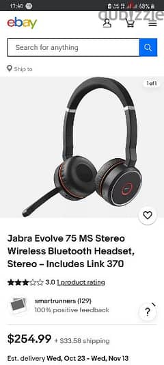 Headphones Jabra wireless Original جيبرا ويرليس