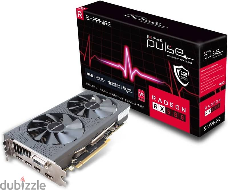 كارت شاشة Rx 580 8gb saphire 0