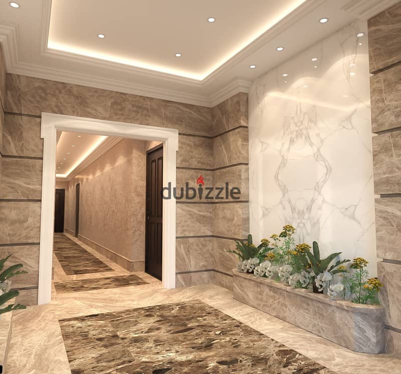 For sale, an apartment in Beit Al Watan, the second district, minutes from Al Nawadi Street, View Zone, and Suez Road, with installments over 7 years 0