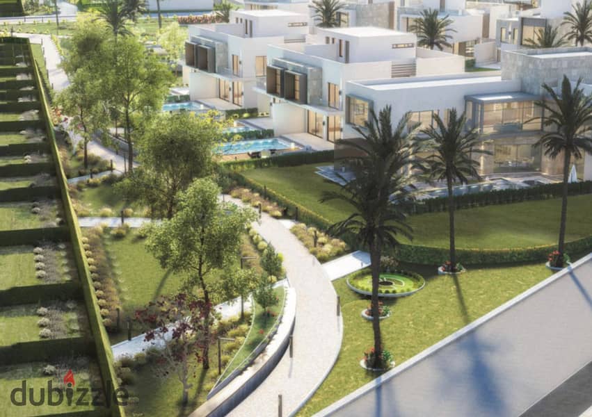 Own a resale villa with a swimming pool from the owner in KARMA GATES in installments directly on Dahshur Link in Sheikh Zayed 3