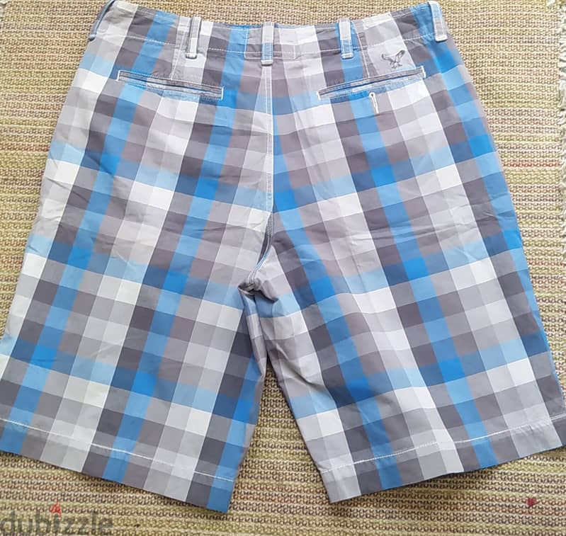 شورت Casual blue gray plaid من American Eagle مقاس 38 1