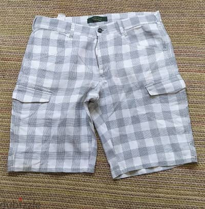 بنطلون Casual White gray Plaid من ZARA مقاس 30