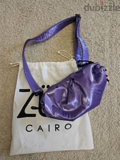 Space purple small string bag from Zuri