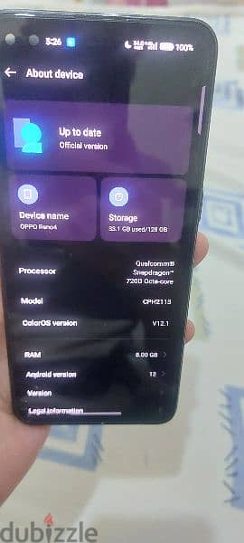 Oppo Reno4 128 G +8 Ram 2