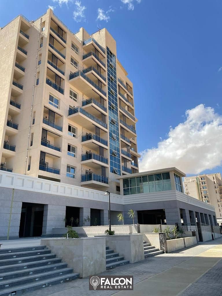 For sale, a bargain apartment, 115 sqm, at a fantastic price, ready to move in + finished, in the heart of Downtown, New Alamein, in installments 12