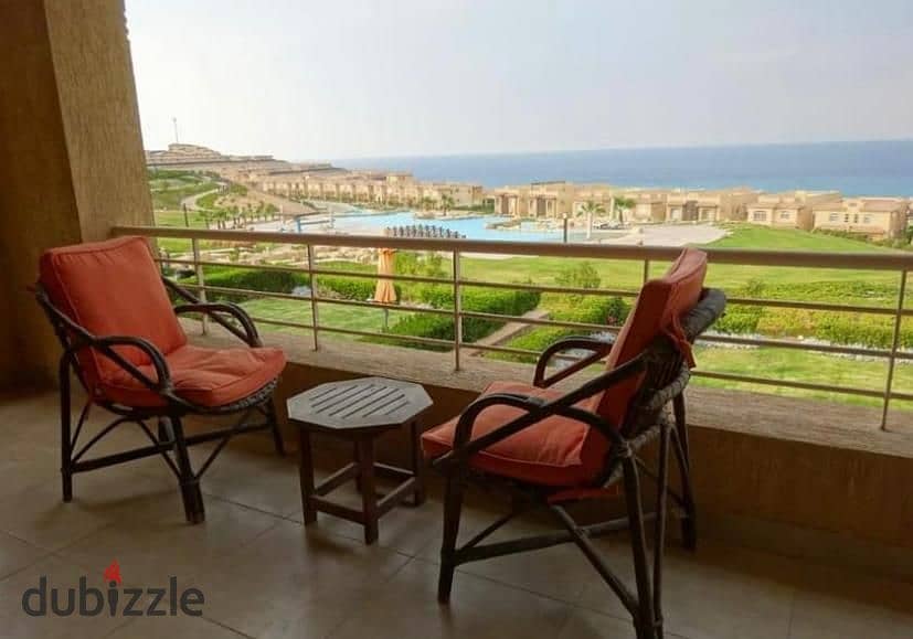 Chalet with 5% down payment, view on the sea, in Telal Al Sokhna village, in installments over 8 years, fully finished 2