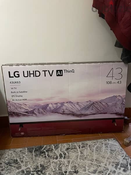 تلفزيون شاشته محروقة ٤٣ بوصة 4k نوعه lg 0