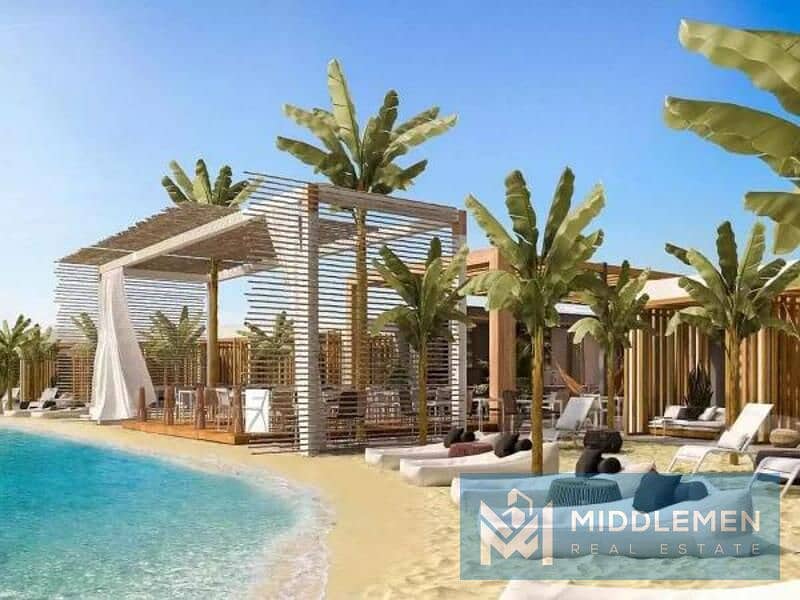 شاليه 172م جاردن 190 م باقل سعر بالسوق فيو بول متشطبه بالكامل هاسيندا باي hacienda bay 6