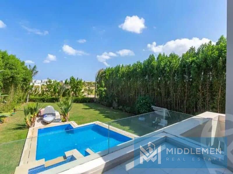 شاليه 172م جاردن 190 م باقل سعر بالسوق فيو بول متشطبه بالكامل هاسيندا باي hacienda bay 11