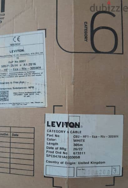 cat 6  كابلات  نت  leviton 1