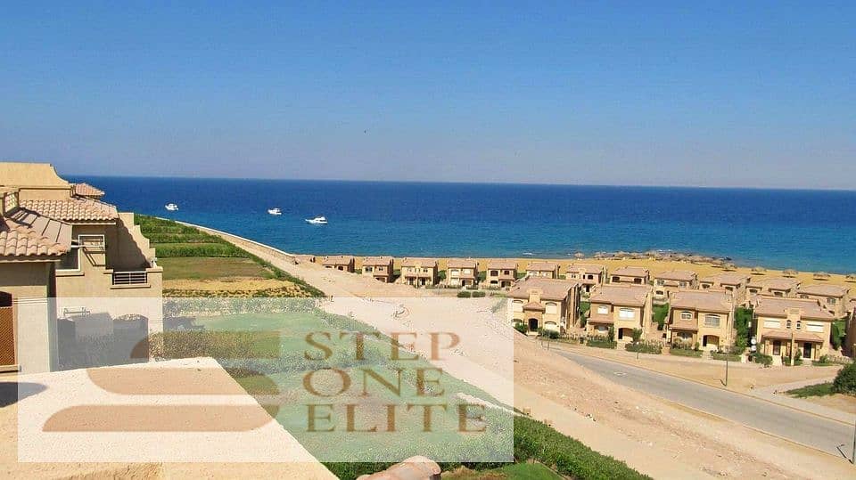 With a down payment of 400 thousand, own a super deluxe finished chalet directly on the sea in Telal El Sokhna Village, near Porto 2