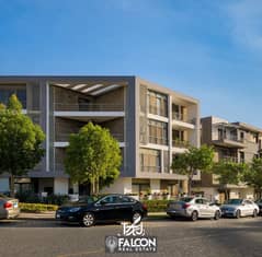 Apartment with full facing north directly on the Suez Road, with 8 years installments, for sale in Taj City Compound, New Cairo