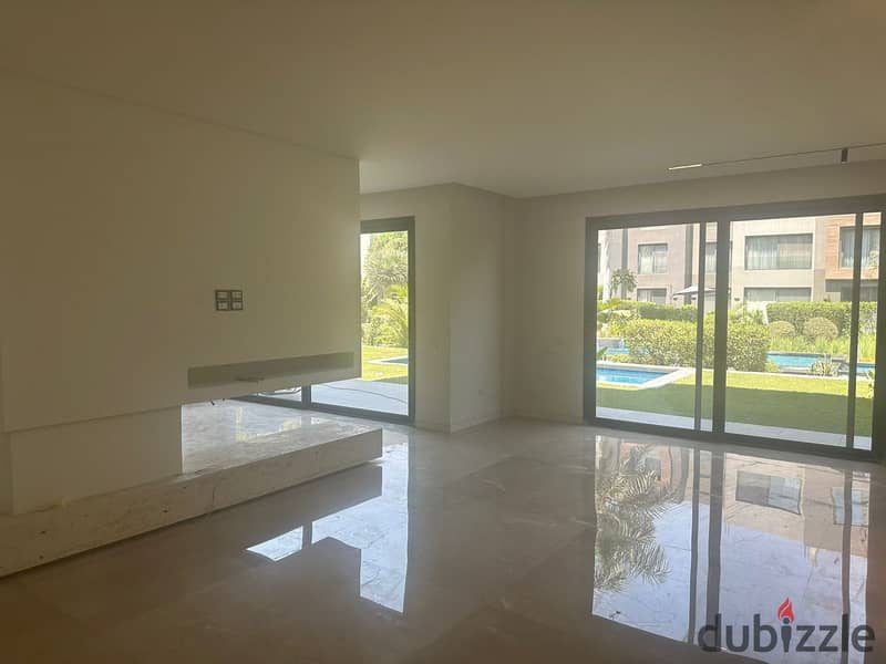 ground floor apartment 320m with garden and private swimming pool , first hand , semi furnished , landscape view 7