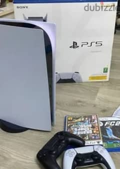 PlayStation 5 with 2 controller