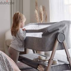 Mamas and Papas - Imported Bedside Crib/ Bassinet “Lua” - grey