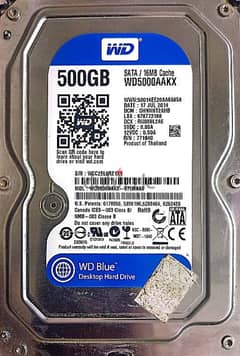 هارد ديسك 500GB نوعيه SATA 0