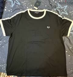 Fred Perry Taped Ringer Black T-Shirt Size XXXL