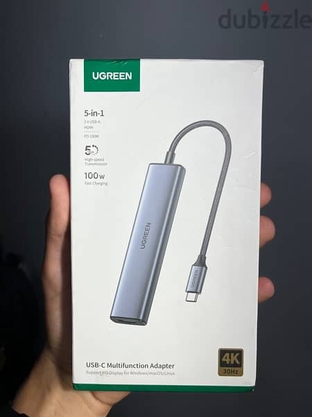 UGREEN Revodok 5-in-1 USB-C Hub with 4K HDMI, وصله يوجرين 5 في 1 5