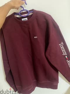 Imported From USA Red Tommy Crewneck Sweatshirt Oversized XS