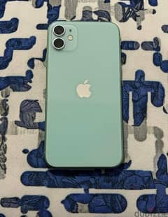 مساحة iPhone  11 Green 128  مغير شاشة خلع وبطارية اوريجينال حالته م 0