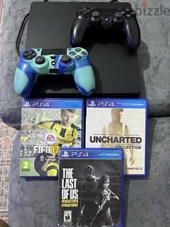 ps4 slim 1Tb 2 controllers with +3 Cd