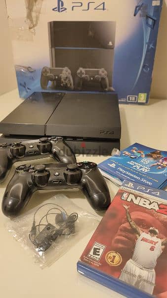 Ps4 1 Tb | two controllers with games |بلايستيشن 4 فات تيرا 4