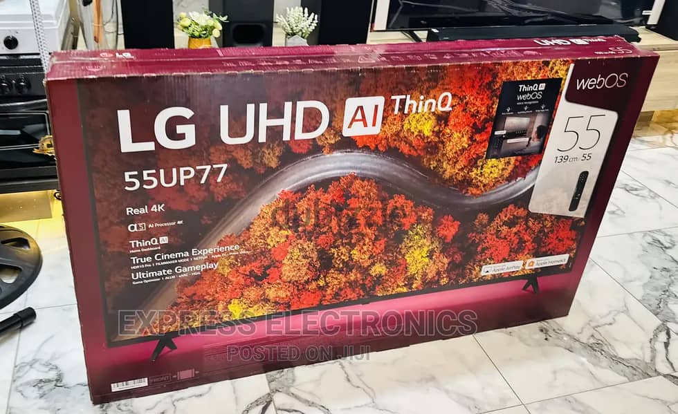 شاشة LG UHD AI ThinQ 55 زيرو لم تستخدم 0