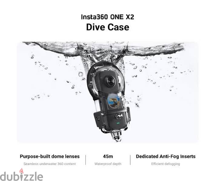 underwater case to Insta 360 x1 camera  حافظه غطس لكاميرا انستا ٣٦٠ 0