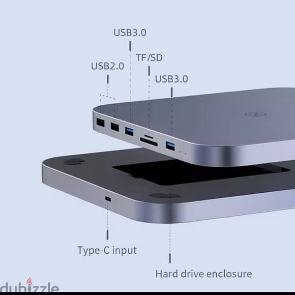 Hagibis USB C Hub with Hard Drive Type-C for Mac mini with 2.5 SATA 3