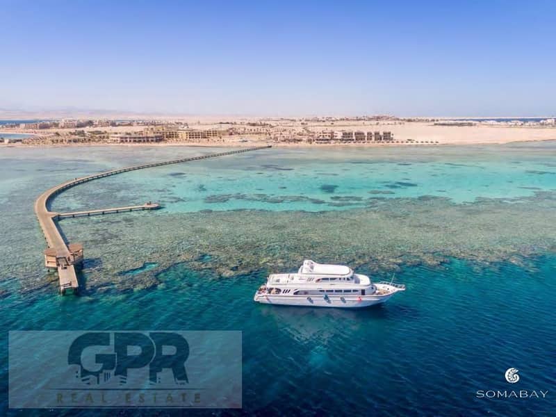 شالية بجاردن على الاجون للبيع في سوما باي  Soma bay الغردقة الجونة سهل حشيش Ground floor chalet for sale in Soma bay Hurghada 5