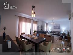 Penthouse for sale, 107 sqm, immediate delivery, fully finished, with installments over 6 years, Fifth Square فيفث سكوير التجمع الخامس